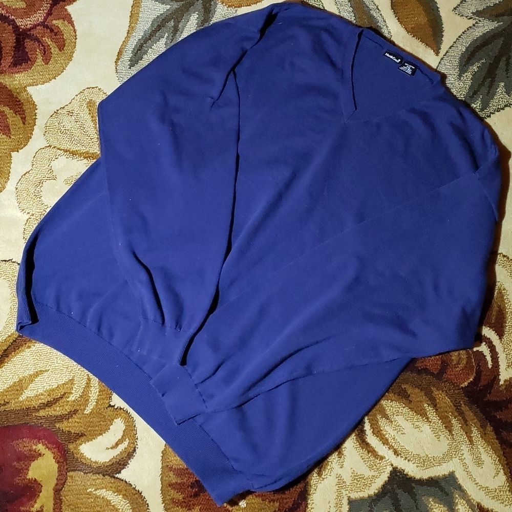 NorthCrest 100% Cotton XXL V-Neck Sweater